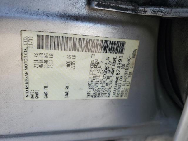 1N4AA5AP6AC824391 - 2010 NISSAN MAXIMA S SILVER photo 12