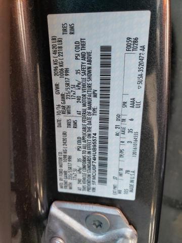 1FMCU0F74HUB95574 - 2017 FORD ESCAPE S GRAY photo 13