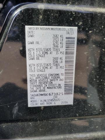 5N1AR2MM9DC673825 - 2013 NISSAN PATHFINDER S Schwarz Foto 13