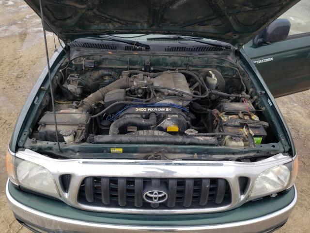 5TEHN72N43Z188175 - 2003 TOYOTA TACOMA DOUBLE CAB GREEN photo 11