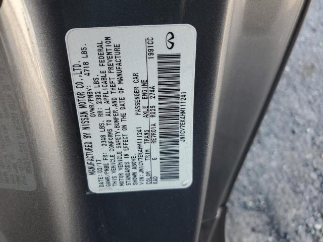 JN1CV7EK4HM111241 - 2017 INFINITI Q60 BASE CHARCOAL photo 13