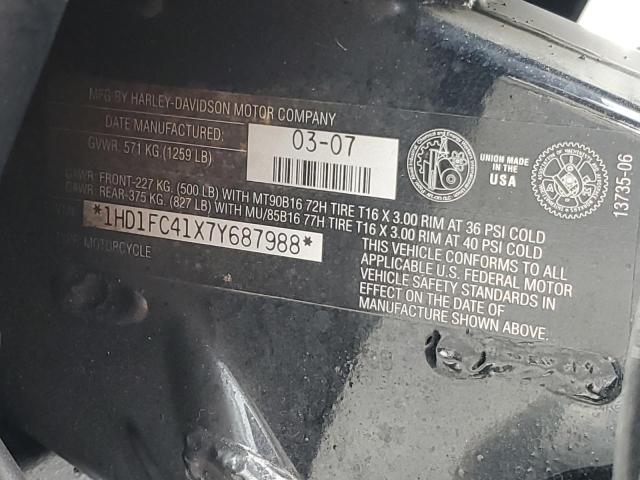 1HD1FC41X7Y687988 - 2007 HARLEY-DAVIDSON FLHTCUI Grafit foto 9