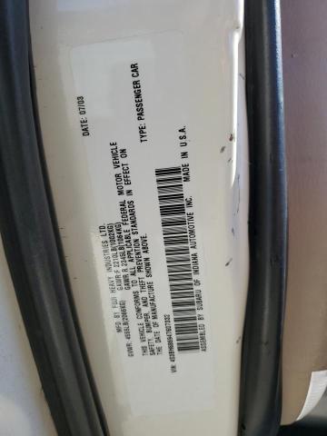 4S3BH686947607332 - 2004 SUBARU LEGACY OUTBACK LIMITED 白色 照片 12