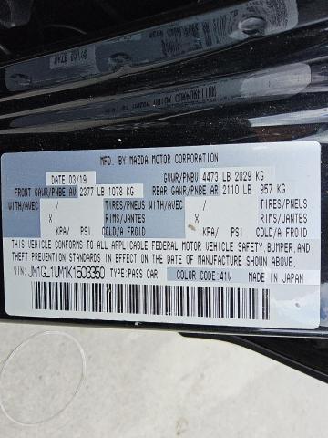 JM1GL1UM1K1503350 - 2019 MAZDA 6 SPORT Siyah fotoğraf 12