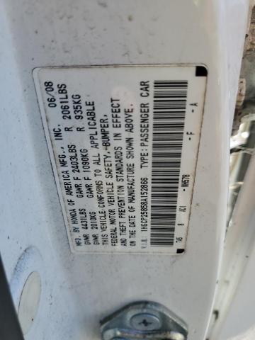 1HGCP25858A152866 - 2008 HONDA ACCORD EXL WHITE photo 12