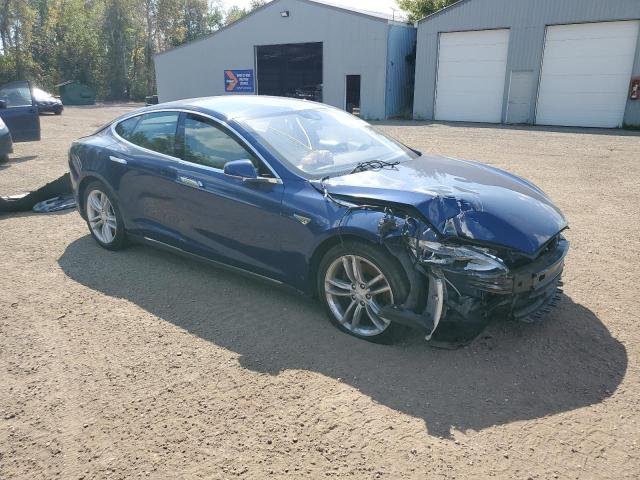 5YJSA1E22FF117479 - 2015 TESLA MODEL S BLUE photo 4