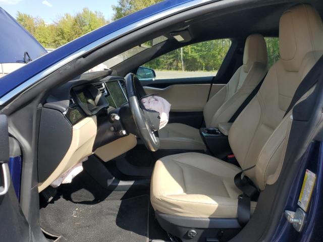5YJSA1E22FF117479 - 2015 TESLA MODEL S BLUE photo 7
