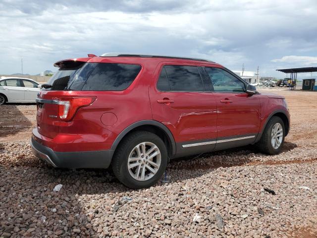 1FM5K7D89GGC41156 - 2016 FORD EXPLORER XLT RED photo 3