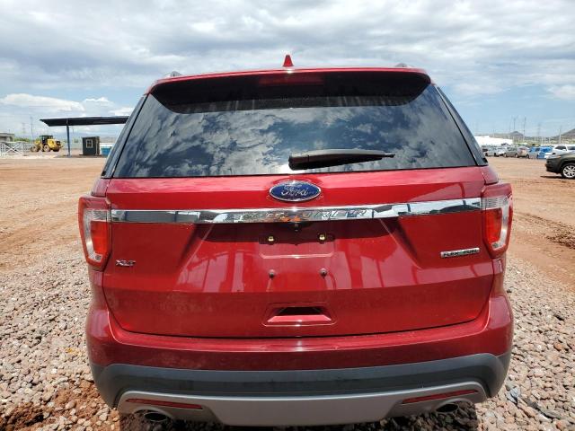 1FM5K7D89GGC41156 - 2016 FORD EXPLORER XLT RED photo 6