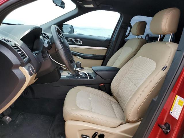 1FM5K7D89GGC41156 - 2016 FORD EXPLORER XLT RED photo 7
