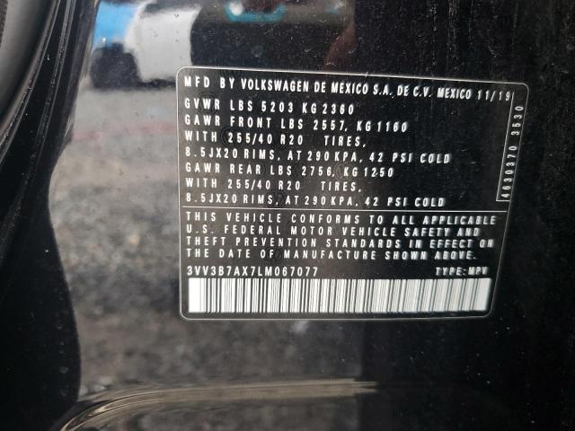 3VV3B7AX7LM067077 - 2020 VOLKSWAGEN TIGUAN SE შავი ფოტო 13
