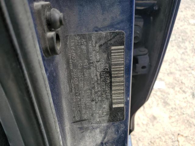 KMHCT4AE7HU173827 - 2017 HYUNDAI ACCENT SE 蓝色 照片 12