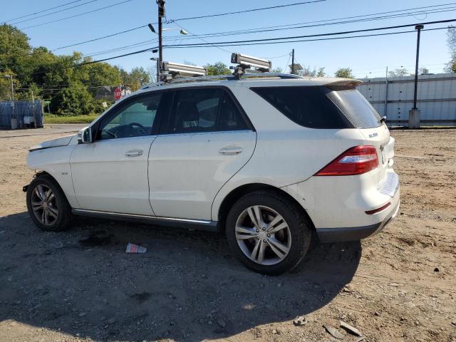 4JGDA5HB6CA013881 - 2012 MERCEDES-BENZ ML 350 4MATIC WHITE photo 2