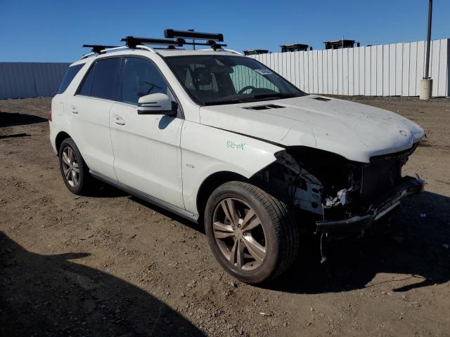 4JGDA5HB6CA013881 - 2012 MERCEDES-BENZ ML 350 4MATIC WHITE photo 4