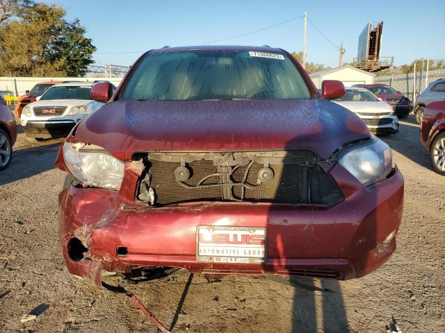 5TDEK3EH6AS006142 - 2010 TOYOTA HIGHLANDER SPORT MAROON photo 5