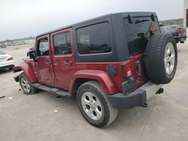 1C4BJWEG2DL551095 - 2013 JEEP WRANGLER UNLIMITED SAHARA MAROON photo 2