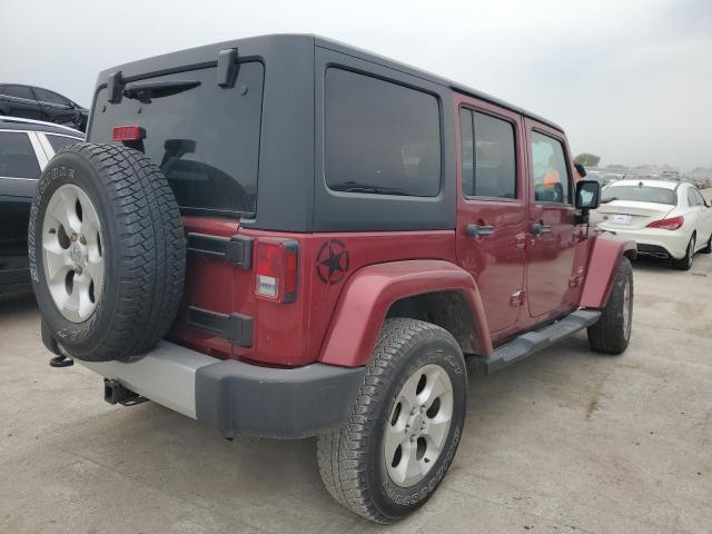 1C4BJWEG2DL551095 - 2013 JEEP WRANGLER UNLIMITED SAHARA MAROON photo 3