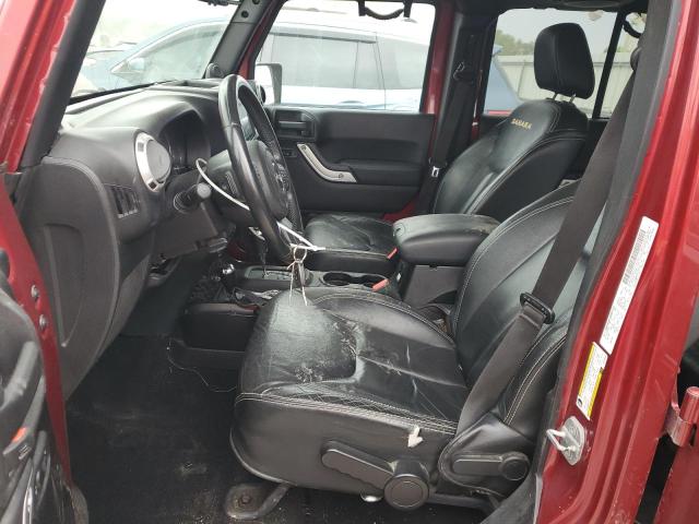 1C4BJWEG2DL551095 - 2013 JEEP WRANGLER UNLIMITED SAHARA MAROON photo 7