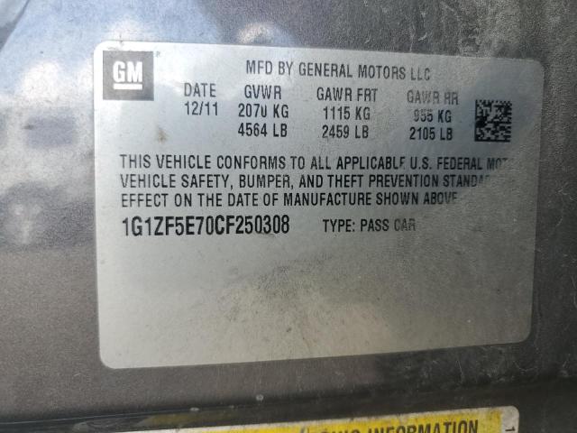 1G1ZF5E70CF250308 - 2012 CHEVROLET MALIBU 3LT GRAY photo 12