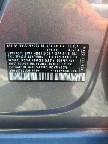 3VW2K7AJ2EM404809 - 2014 VOLKSWAGEN JETTA BASE Boz foto 12