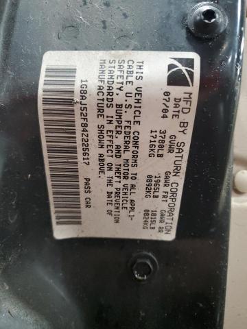 1G8AJ52F84Z225617 - 2004 SATURN ION LEVEL 2 TAN photo 13