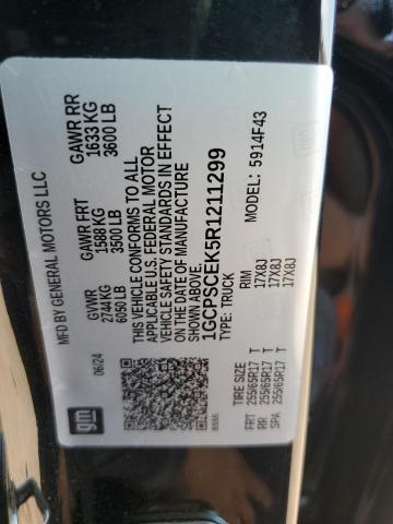 1GCPSCEK5R1211299 - 2024 CHEVROLET COLORADO LT BLACK photo 12