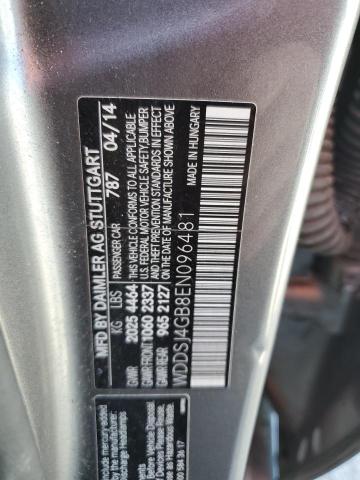 WDDSJ4GB8EN096481 - 2014 MERCEDES-BENZ CLA 250 4MATIC GRAY photo 12