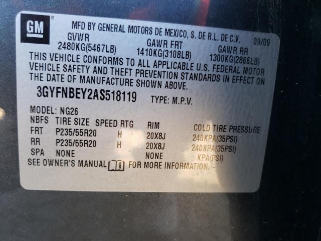 3GYFNBEY2AS518119 - 2010 CADILLAC SRX PERFORMANCE COLLECTION Графитовый фото 13