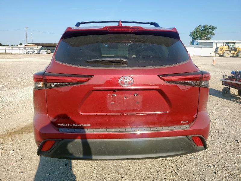 5TDGZRAH9NS118825 - 2022 TOYOTA HIGHLANDER XLE Qırmızı foto 6