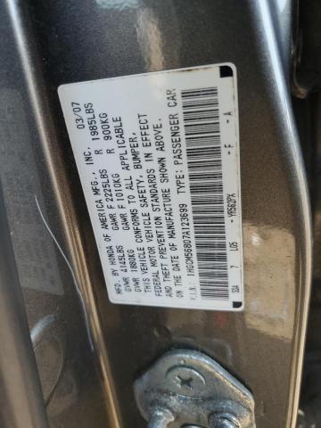 1HGCM56807A123699 - 2007 HONDA ACCORD EX GRAY photo 12