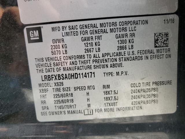 LRBFXBSA0HD114171 - 2017 BUICK ENVISION ESSENCE Boz foto 14