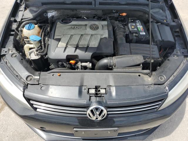 3VWLL7AJ8CM424707 - 2012 VOLKSWAGEN JETTA TDI BLACK photo 11