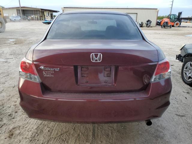 1HGCP2F34AA010839 - 2010 HONDA ACCORD LX MAROON photo 6