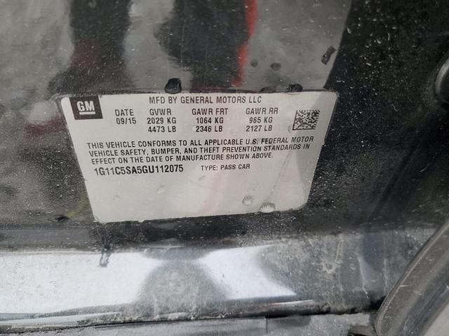 1G11C5SA5GU112075 - 2016 CHEVROLET MALIBU LIM LT 黑色 照片 12