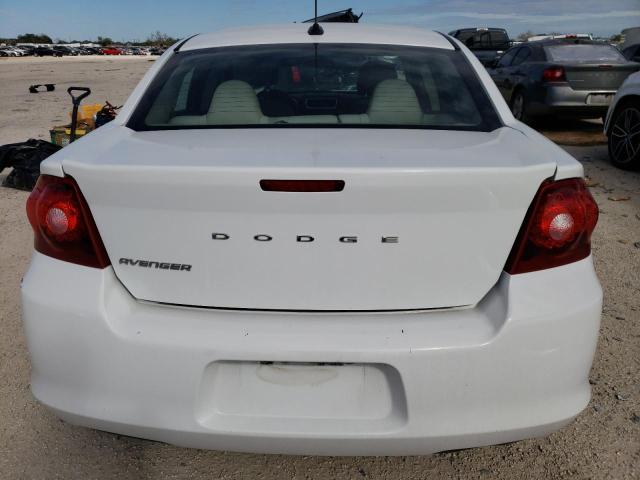 1C3CDZAB8CN173511 - 2012 DODGE AVENGER SE WHITE photo 6