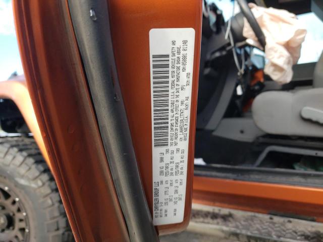 1J4AA5D16AL177471 - 2010 JEEP WRANGLER SAHARA ORANGE photo 12