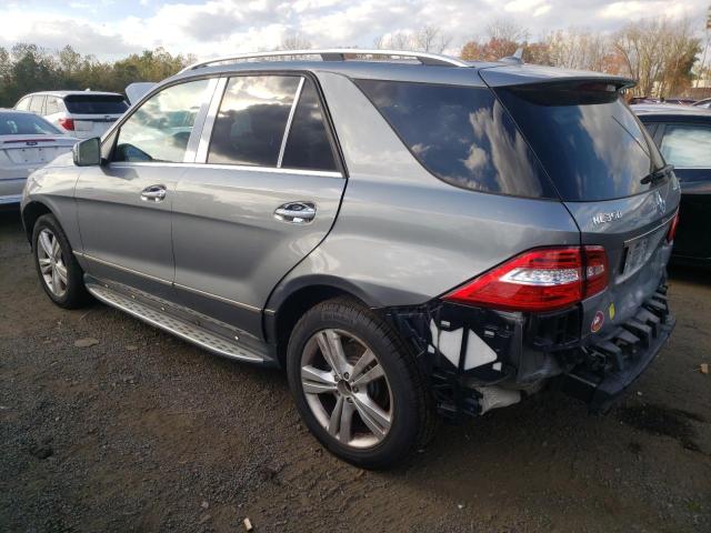 4JGDA5HB2EA290465 - 2014 MERCEDES-BENZ ML 350 4MATIC GRAY photo 2