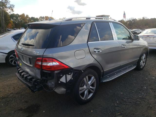 4JGDA5HB2EA290465 - 2014 MERCEDES-BENZ ML 350 4MATIC GRAY photo 3