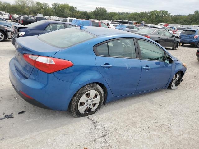 KNAFX4A61F5302065 - 2015 KIA FORTE LX BLUE photo 3