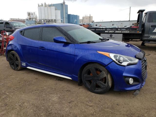 KMHTC6AE6EU201902 - 2014 HYUNDAI VELOSTER TURBO BLUE photo 4