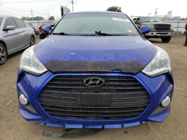 KMHTC6AE6EU201902 - 2014 HYUNDAI VELOSTER TURBO BLUE photo 5