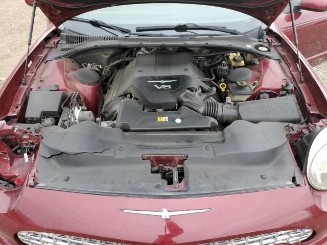 1FAHP60A04Y104317 - 2004 FORD THUNDERBIR MAROON photo 11