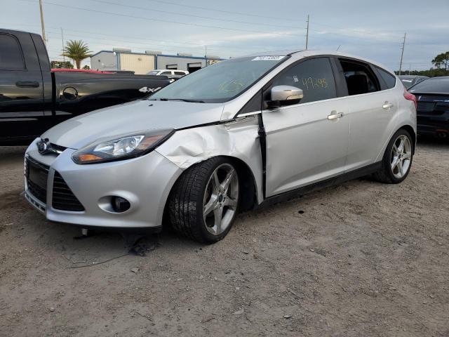 1FADP3N22EL268763 - 2014 FORD FOCUS TITANIUM SILVER photo 1