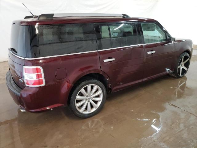 2FMGK5C82JBA15442 - 2018 FORD FLEX SEL BURGUNDY photo 3