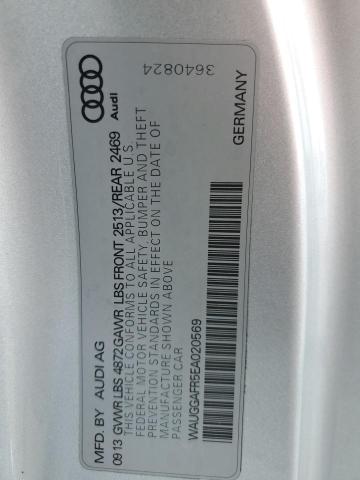 WAUGGAFR5EA020569 - 2014 AUDI S5 PREMIUM PLUS SILVER photo 12