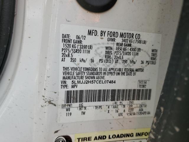 5LMJJ2H57CEL07484 - 2012 LINCOLN NAVIGATOR თეთრი ფოტო 13