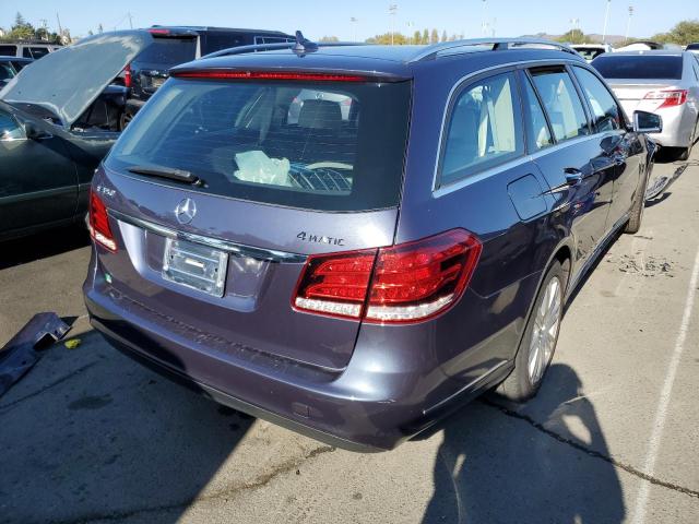 WDDHH8JB9EA976084 - 2014 MERCEDES-BENZ E 350 4MATIC WAGON BLUE photo 3