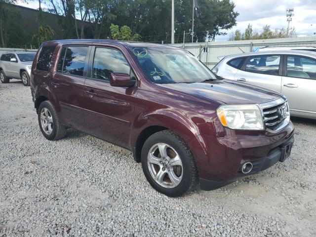 5FNYF4H57DB026675 - 2013 HONDA PILOT EXL BURGUNDY photo 4