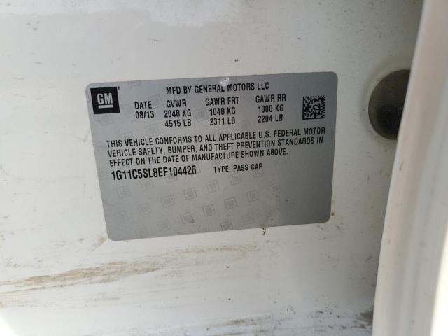 1G11C5SL8EF104426 - 2014 CHEVROLET MALIBU 1LT 白色 照片 12