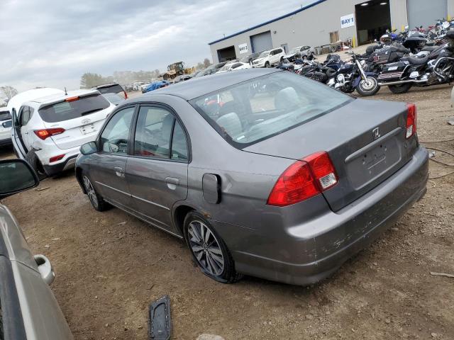 2HGES26735H573155 - 2005 HONDA CIVIC EX GRAY photo 2